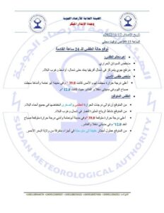 الإرصاد توقعات بإنخفاض درجات الحرارة بالبلاد 