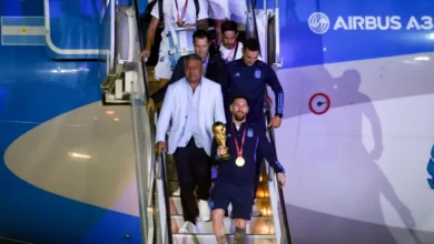 طائرة المنتخب الأرجنتيني حطت الساعة 2:40 فجرا بالتوقيت المحلي (غيتي)