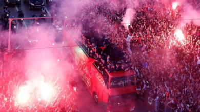 استقبال جماهيري كبير لمنتخب المغرب في العاصمة الرباط بعد مشاركته التاريخية في مونديال قطر (مواقع التواصل الاجتماعي)