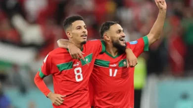 لاعبو المنتخب المغربي اعتادوا رفع إصبع السبابة عقب الفوز (الفرنسية)