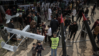 من المعرض العسكري لكتائب عز الدين القسام في غزة (الأناضول)