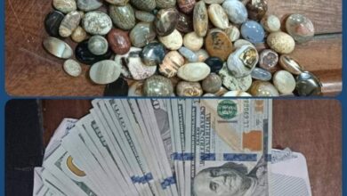 ضبط ذهب وأحجار كريمه بجانب عقاقير طبية وعملات أجنبية