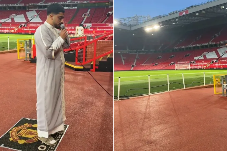 أذان المغرب في ملعب مانشستر يونايتد