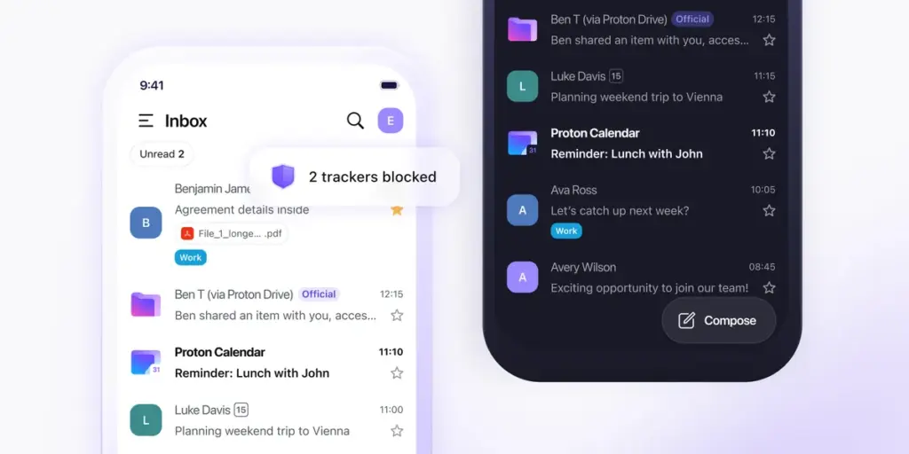 من Gmail إلى Proton Mail