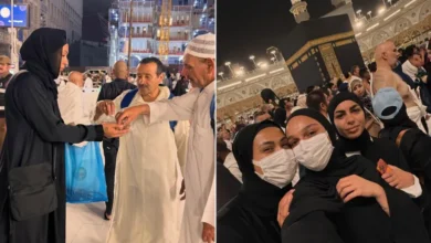 اللاعبة البرازيلية كاثلين سوزا في الحرم المكي بعد أن أشهرت إسلامها (حساب اللاعبة على إنستغرام)